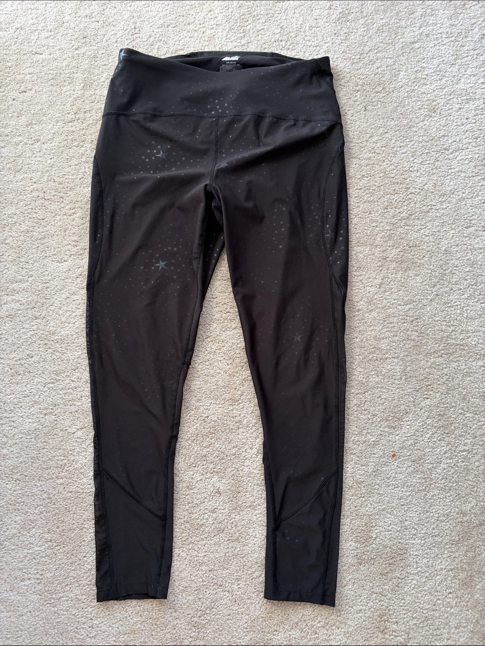 Black Star-Print Active Leggings